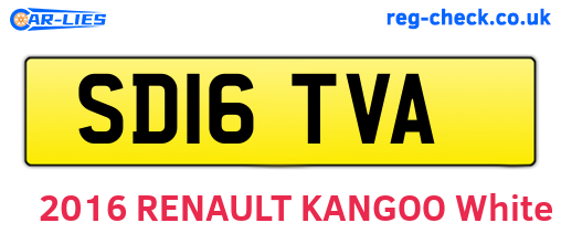 SD16TVA are the vehicle registration plates.