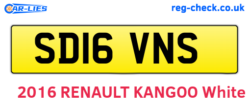 SD16VNS are the vehicle registration plates.