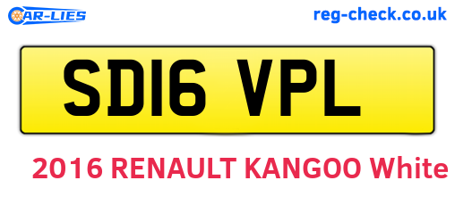 SD16VPL are the vehicle registration plates.