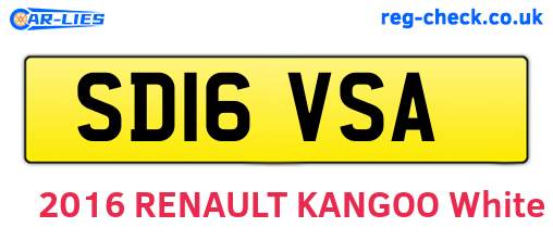 SD16VSA are the vehicle registration plates.