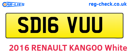 SD16VUU are the vehicle registration plates.