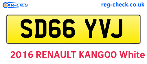 SD66YVJ are the vehicle registration plates.
