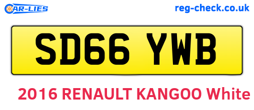 SD66YWB are the vehicle registration plates.