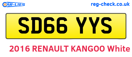 SD66YYS are the vehicle registration plates.