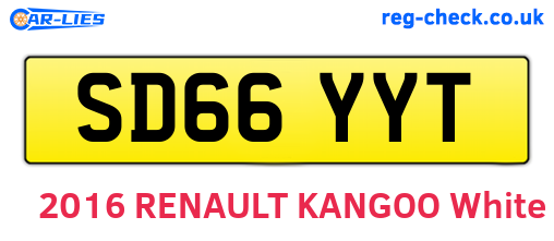 SD66YYT are the vehicle registration plates.