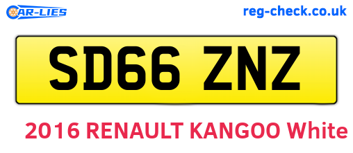 SD66ZNZ are the vehicle registration plates.