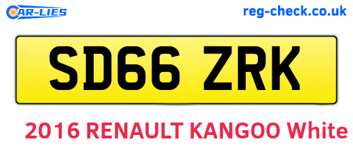 SD66ZRK are the vehicle registration plates.