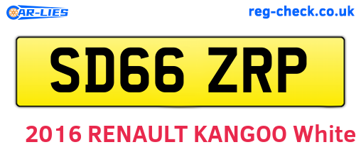 SD66ZRP are the vehicle registration plates.