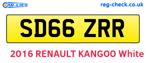 SD66ZRR are the vehicle registration plates.