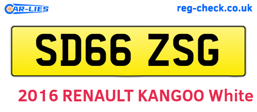 SD66ZSG are the vehicle registration plates.