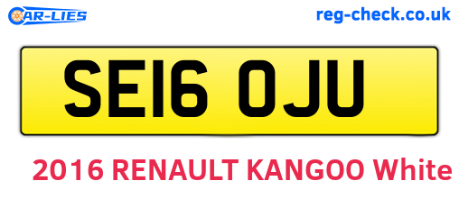 SE16OJU are the vehicle registration plates.