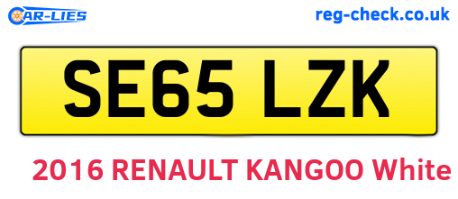 SE65LZK are the vehicle registration plates.