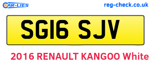 SG16SJV are the vehicle registration plates.
