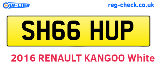 SH66HUP are the vehicle registration plates.