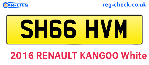 SH66HVM are the vehicle registration plates.