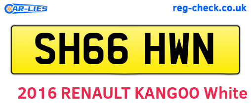 SH66HWN are the vehicle registration plates.