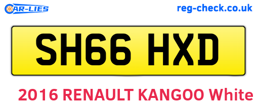 SH66HXD are the vehicle registration plates.