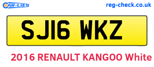 SJ16WKZ are the vehicle registration plates.