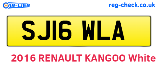 SJ16WLA are the vehicle registration plates.