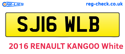 SJ16WLB are the vehicle registration plates.