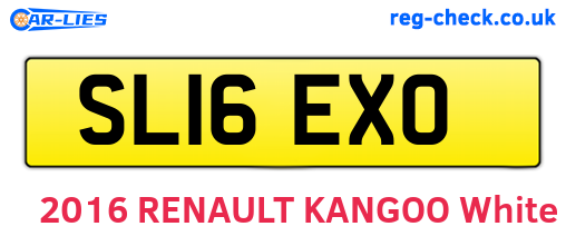 SL16EXO are the vehicle registration plates.