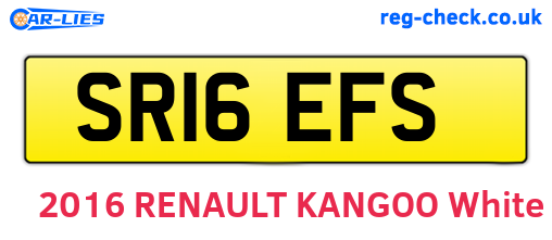 SR16EFS are the vehicle registration plates.