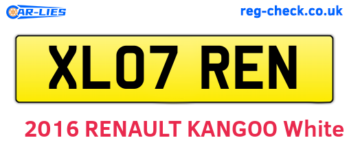 XL07REN are the vehicle registration plates.
