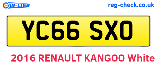YC66SXO are the vehicle registration plates.
