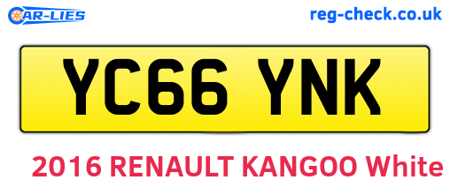 YC66YNK are the vehicle registration plates.