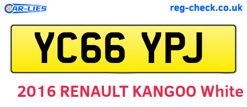 YC66YPJ are the vehicle registration plates.