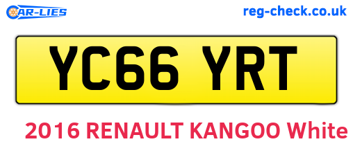 YC66YRT are the vehicle registration plates.