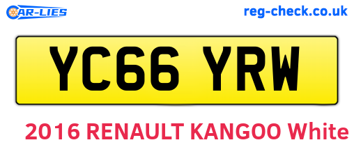 YC66YRW are the vehicle registration plates.
