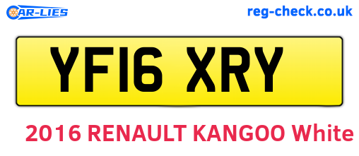 YF16XRY are the vehicle registration plates.