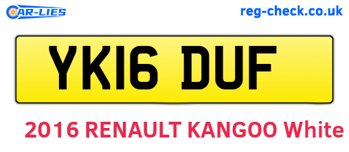 YK16DUF are the vehicle registration plates.