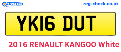 YK16DUT are the vehicle registration plates.