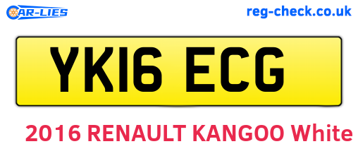 YK16ECG are the vehicle registration plates.