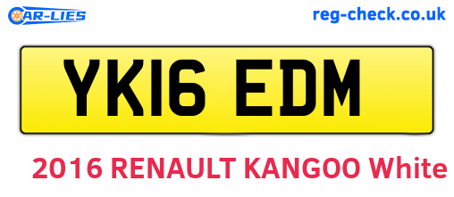 YK16EDM are the vehicle registration plates.