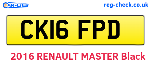 CK16FPD are the vehicle registration plates.