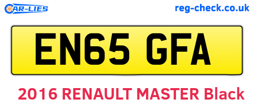 EN65GFA are the vehicle registration plates.