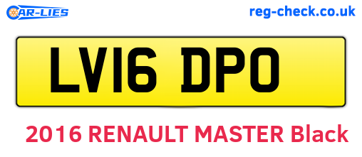 LV16DPO are the vehicle registration plates.