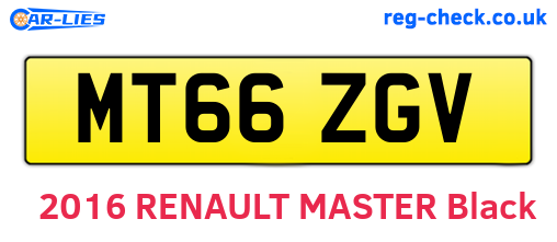 MT66ZGV are the vehicle registration plates.