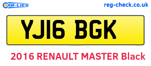 YJ16BGK are the vehicle registration plates.