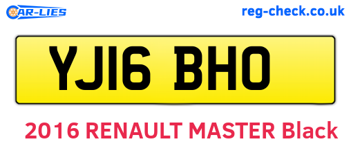YJ16BHO are the vehicle registration plates.
