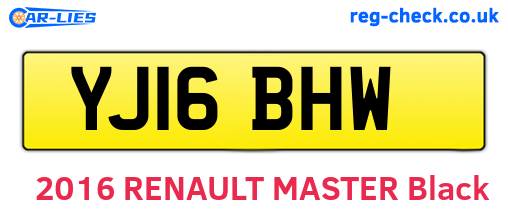 YJ16BHW are the vehicle registration plates.