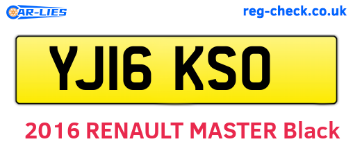 YJ16KSO are the vehicle registration plates.