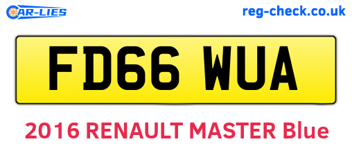 FD66WUA are the vehicle registration plates.