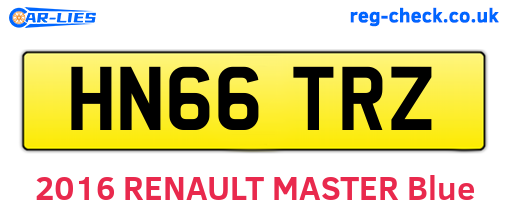 HN66TRZ are the vehicle registration plates.