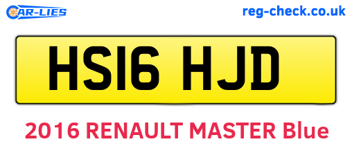 HS16HJD are the vehicle registration plates.