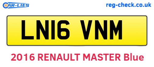 LN16VNM are the vehicle registration plates.