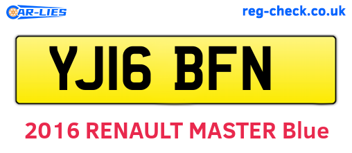 YJ16BFN are the vehicle registration plates.